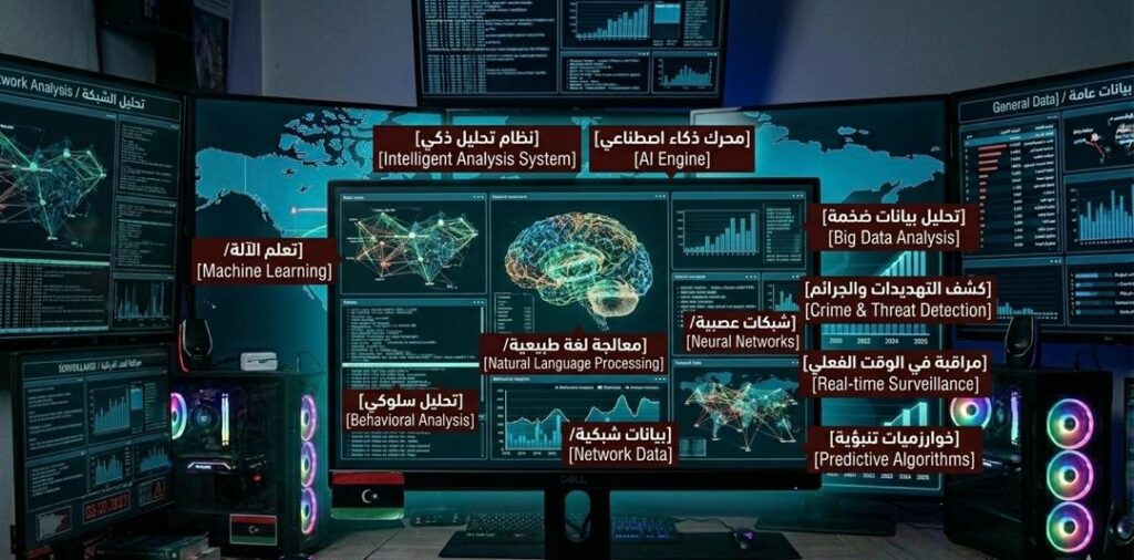 An AI system analyzing financial transactions on a digital screen